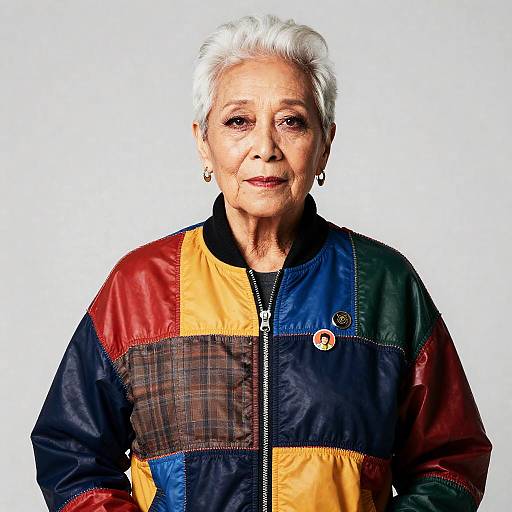 Dignified Non-binary Elder Activist Editorial Portrait