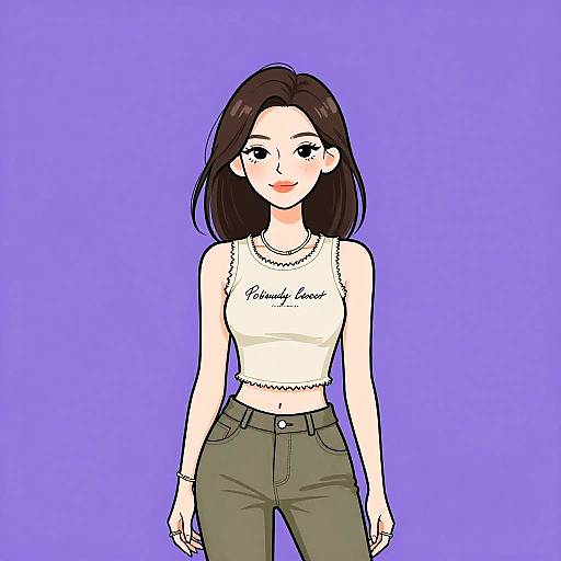 Stylish Woman in Casual Beige Outfit