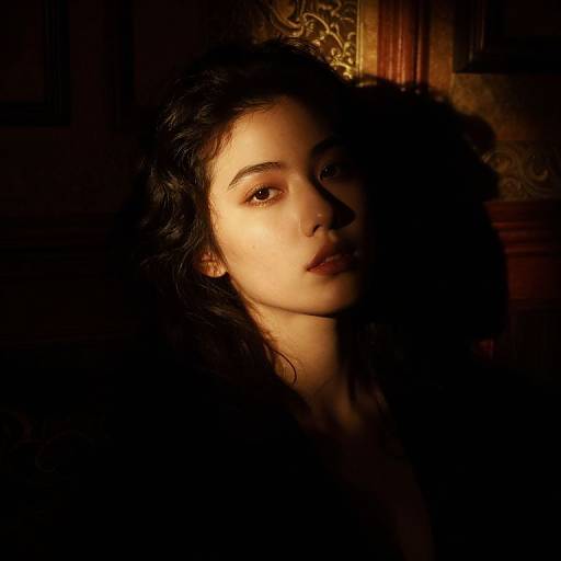 Neo-Noir Chiaroscuro Female Portrait