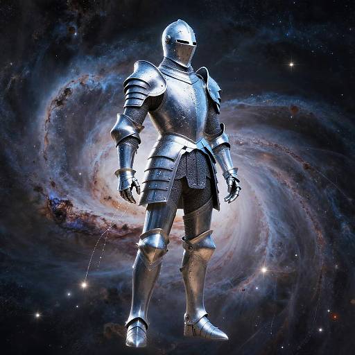 Nebula Knight in Cosmic Armor