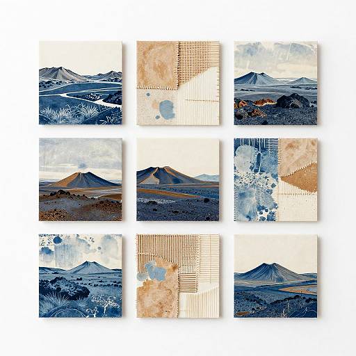 Iceland Volcanic Highlands Collage Art