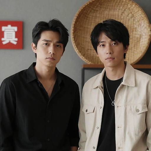 Two Asian Men in Indoor Setting