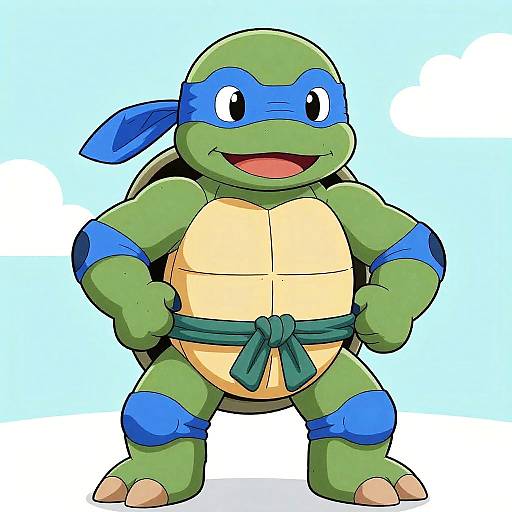 Mbape Ninja Turtle Cartoon Character