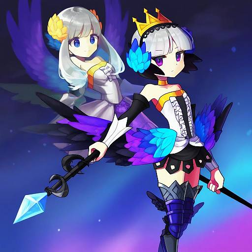 Illustration of Gwendolyn (odin sphere), odin sphere in the style of Offbeat