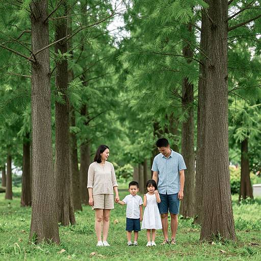 Family Bonded by Love of Trees