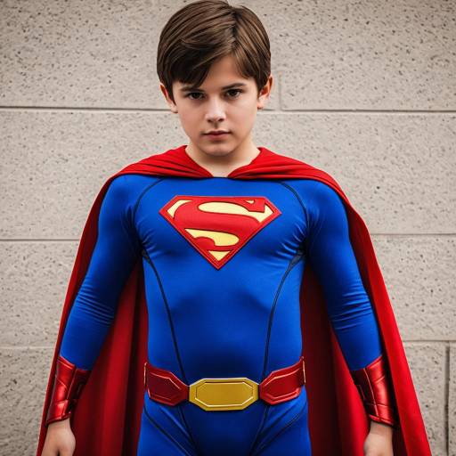 Boy in Superman Superhero Costume
