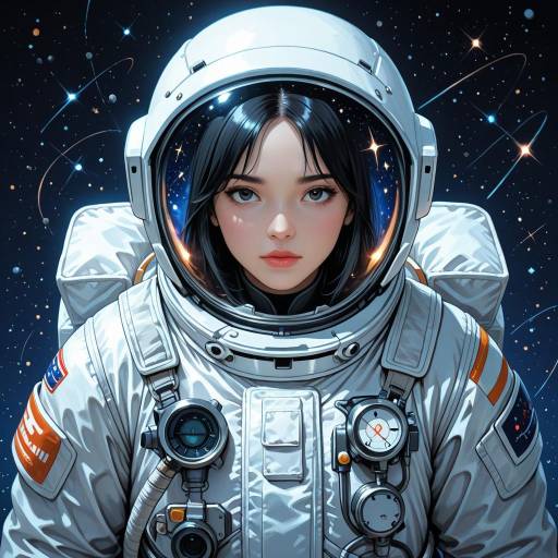Tall Astronaut in Stunning Space Gear