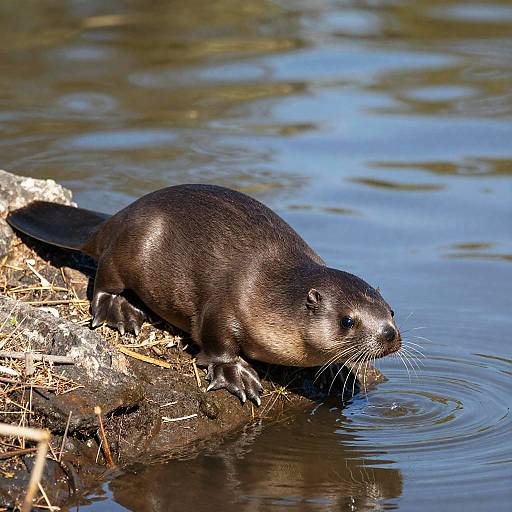 Platypus in Australian River Habitat
