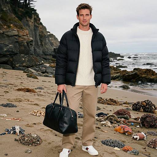 Athletic Man in Coastal Casual Style