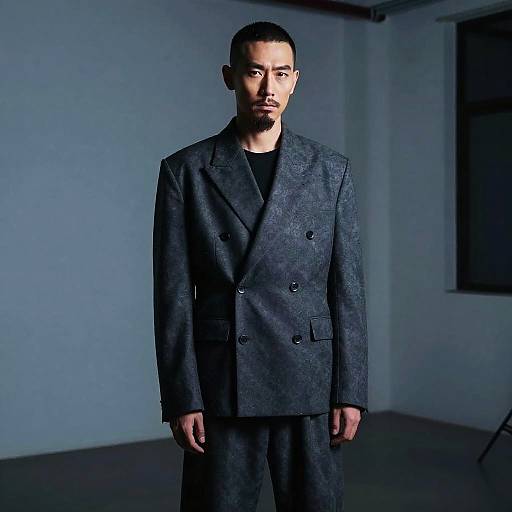 Goatee Male Model in Avant-Garde Fashion