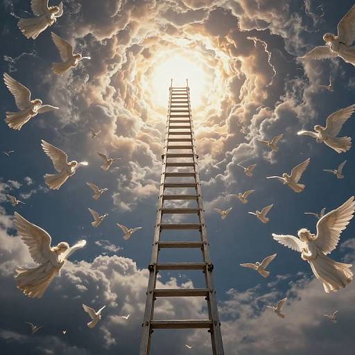 Heavenly Ladder with Angels