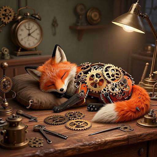 Steampunk Clockmaker's Dreamy Workshop