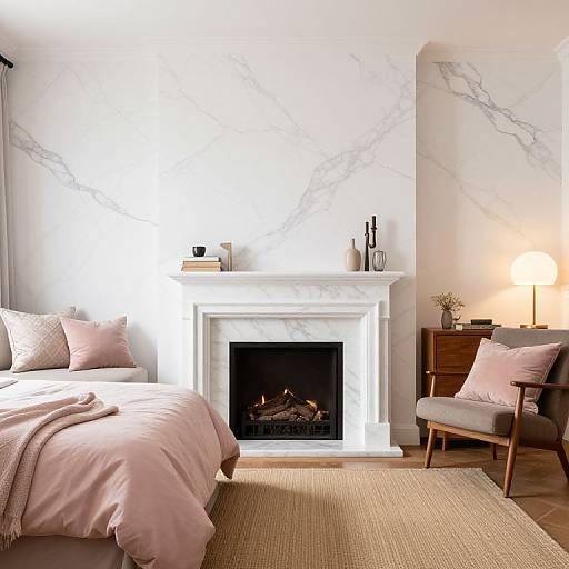Cozy Marble Bedroom Design Ideas