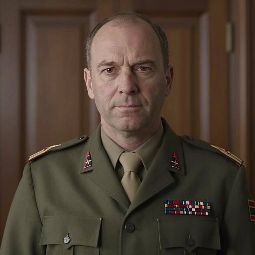 Middle-Aged Military Officer Portrait