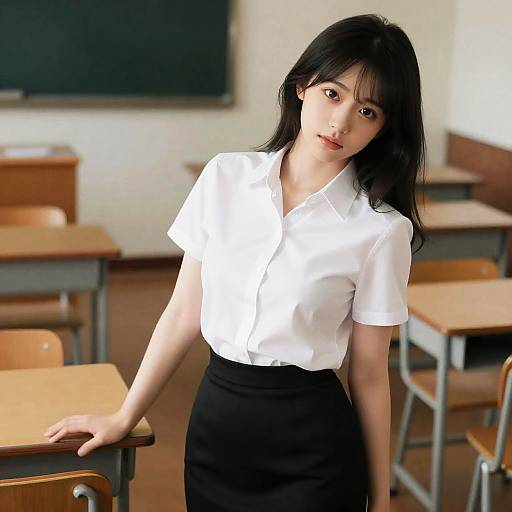 High-Resolution Portrait of Elegant Japanese Woman