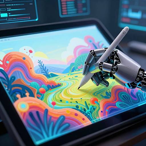 Futuristic AI Drawing Surreal Landscapes