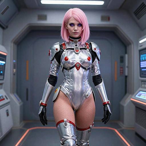 Hyperrealistic Gothic Sci-Fi Spacesuit