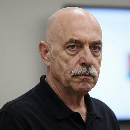 Portrait of Elderly Man with Blue Eyes