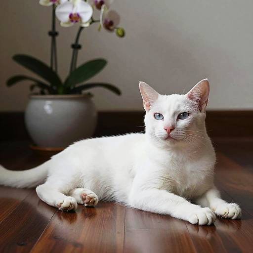 Elegant Oriental Shorthair Cat Scene