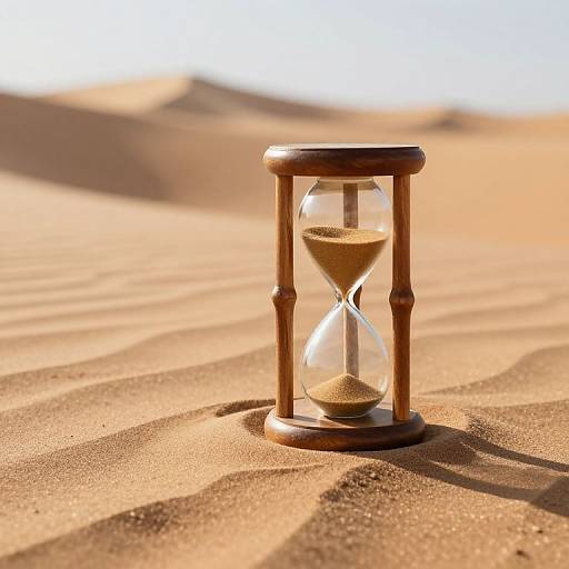 Desert Hourglass on Sandy Dunes