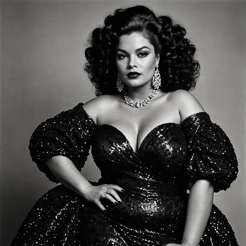 Glamorous Curvy Elegance in Fashion Photography