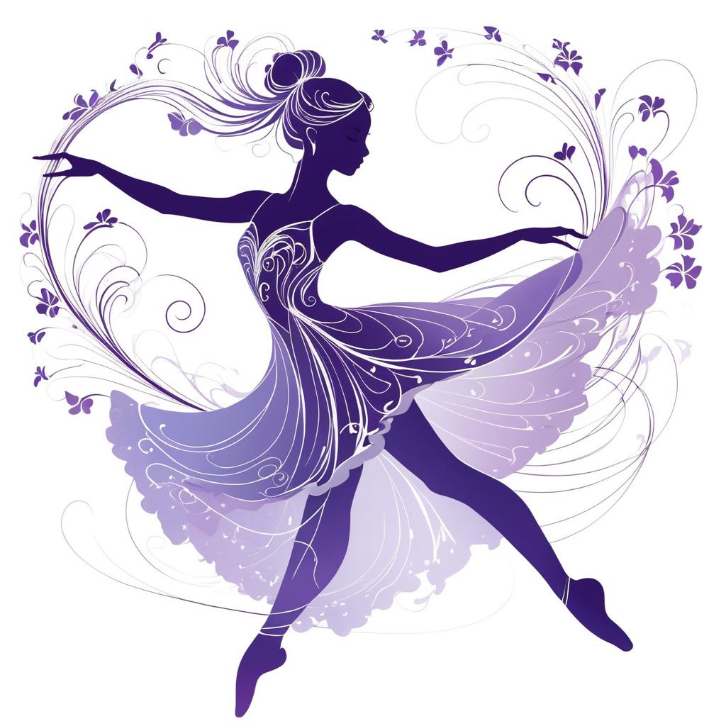 Ethereal Whimsical Ballet Dancer Art