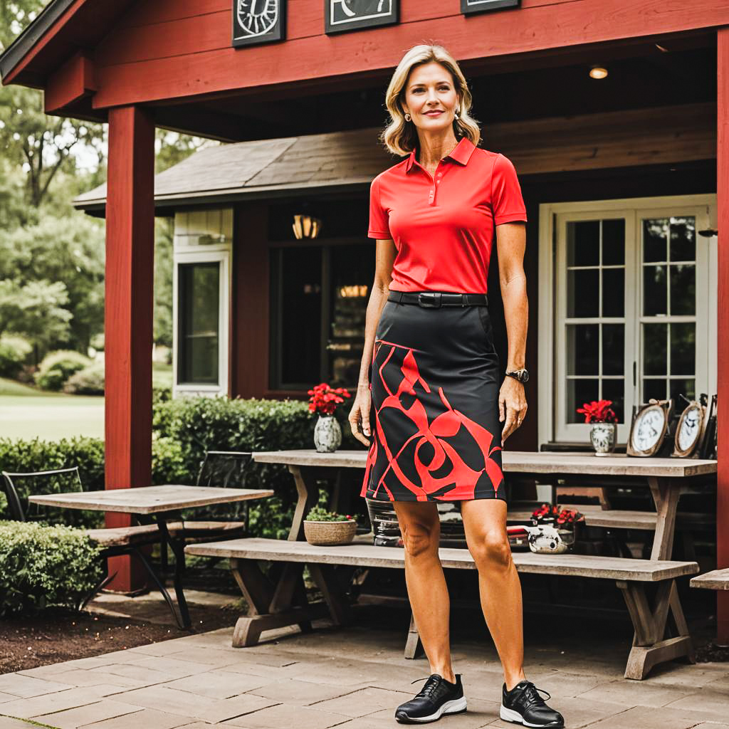 Bold Red and Black Golf Outfit Inspiration