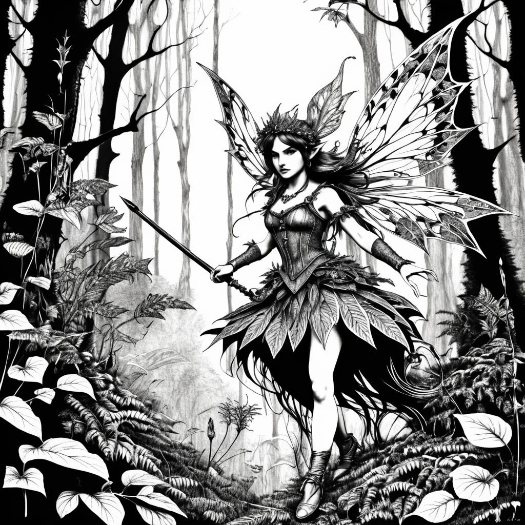 Mischievous Fairy in Mystical Forest