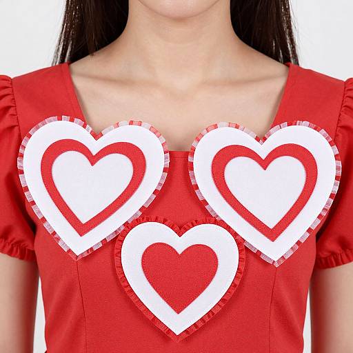 Queen in Red Dress Close-Up