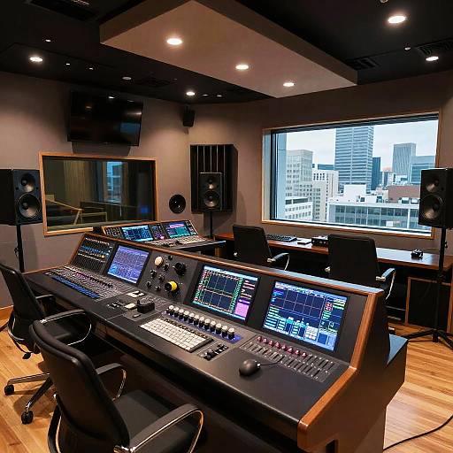 Futuristic Luxury Recording Studio Interior
