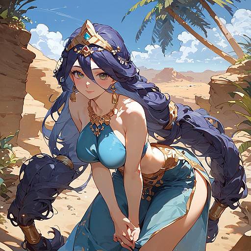 Anime Oasis Treasure Scene