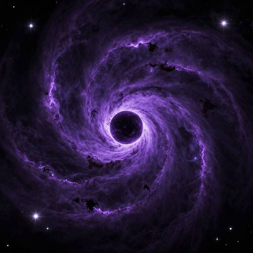 Vibrant Purple Black Hole Nebula