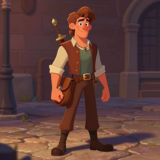 Flynn Rider Digital Painting Full Body