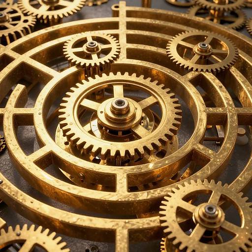 Endless Golden Gear Labyrinth