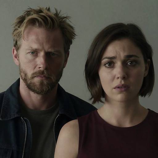 Close-Up Portrait of Serene Couple