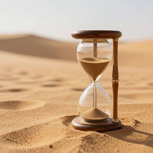 Eternal Hourglass in Golden Desert