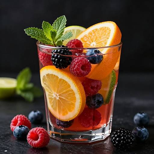 Vibrant 5D Fruit Cocktail Photography