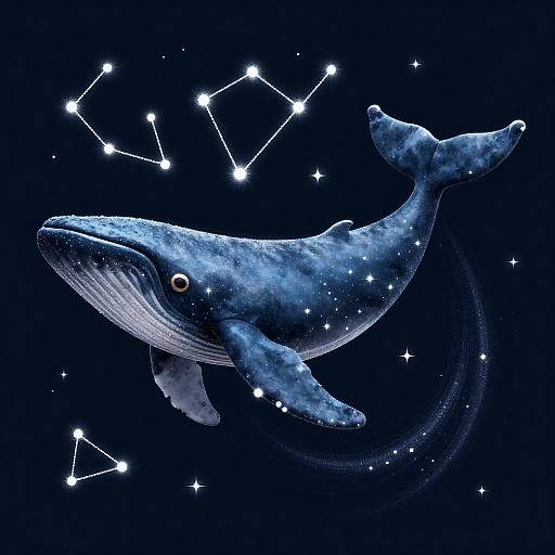 Celestial Whale ASCII Art