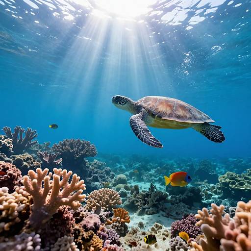 Whimsical Underwater Impressionist Scene