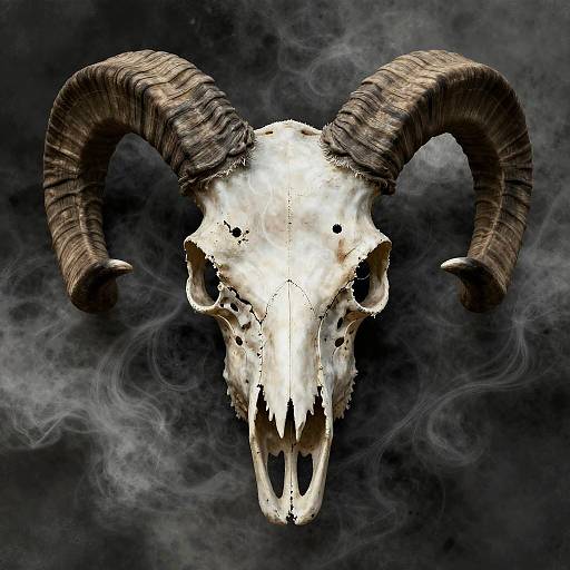 Aries Ram Skull Gothic Illustration
