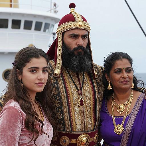 Dramatic Portrait of Three Shipmates