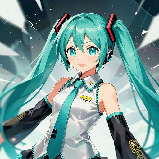Vibrant Anime Illustration of Hatsune Miku