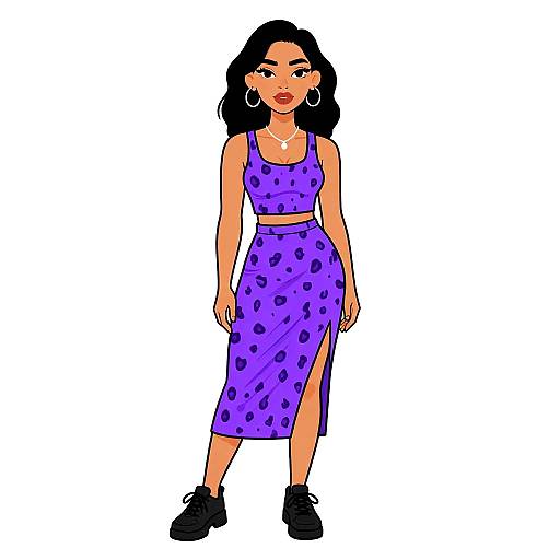 Stylish Woman in Leopard Print Ensemble