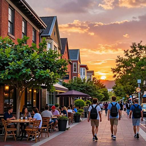 Berkeley Sunset Street Scene
