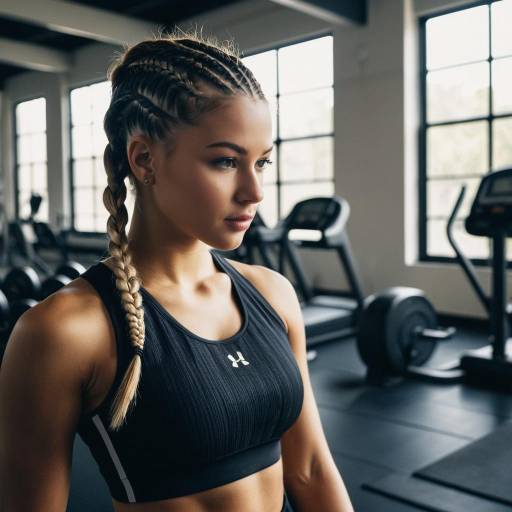 Woman with Cornrows in Gym