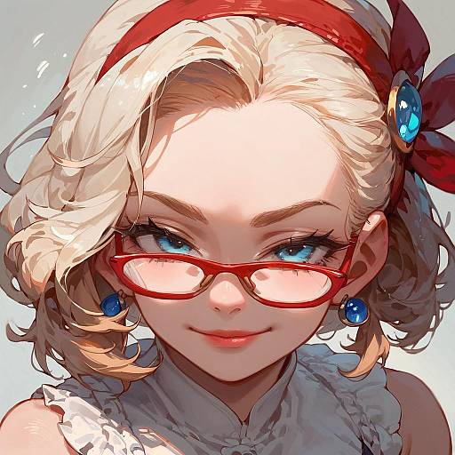 Close-Up of Smug Purah with Red Accessories