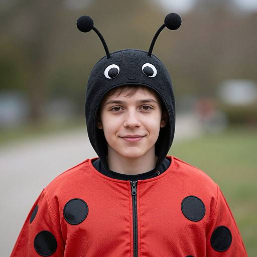 Realistic Male in Ladybug Costume