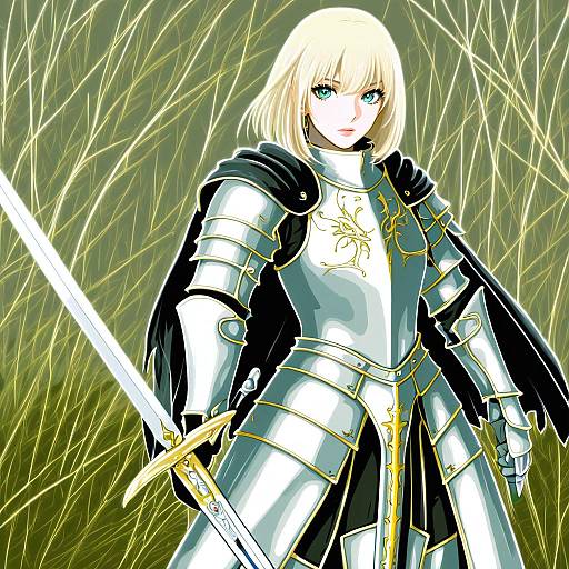 Illustration of Clare (claymore), claymore (series) in the style of Kuroi (liar-player)