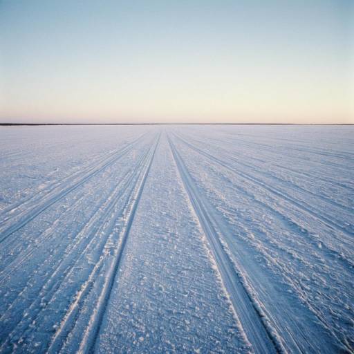 Expansive Frozen Tundra at Dawn