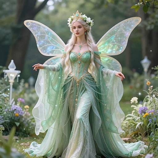 Regal Fairy Queen in Magical Glade